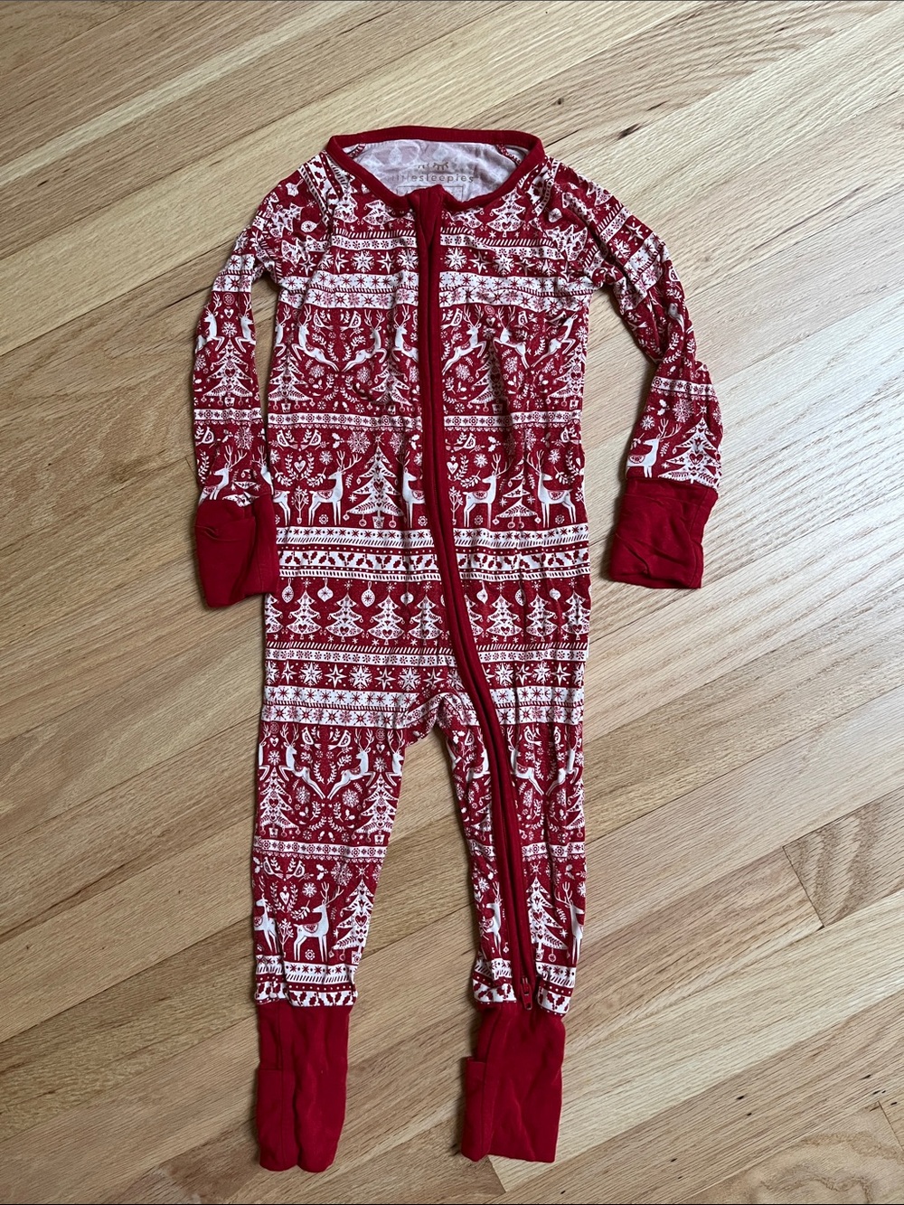 Little Sleepies Christmas zippy pajamas 6-12 months